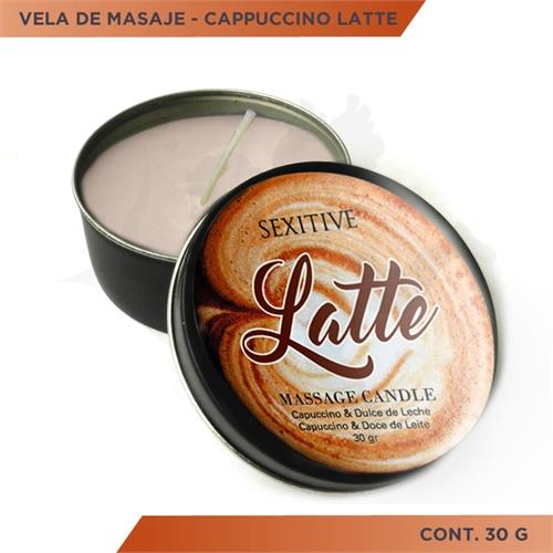 Vela para masajes aroma a cafe latte 30gr